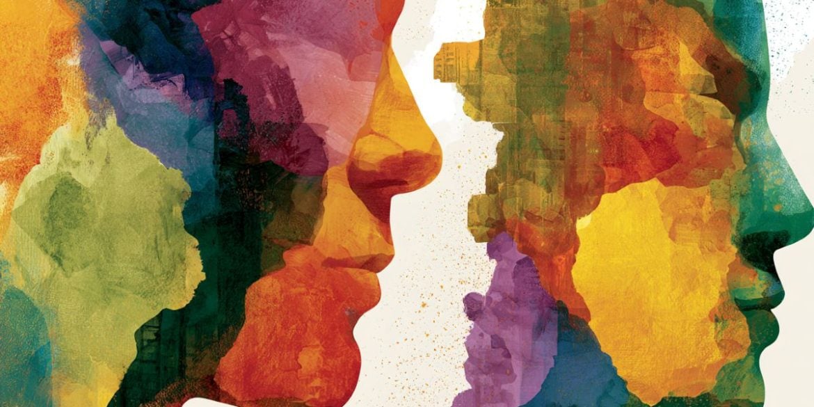 This shows two heads.
