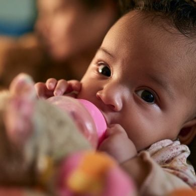 This shows a baby.