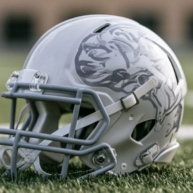 This shows a football helmet.