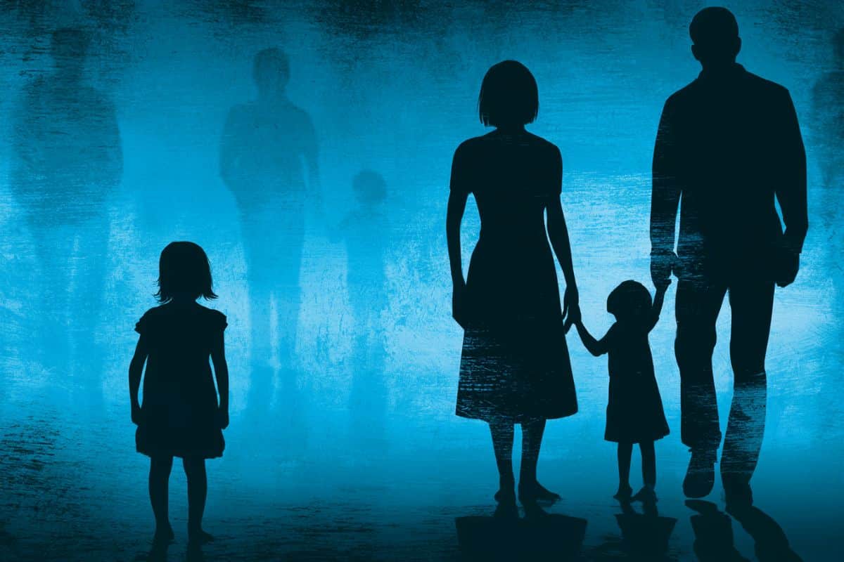 This shows a family in outline.