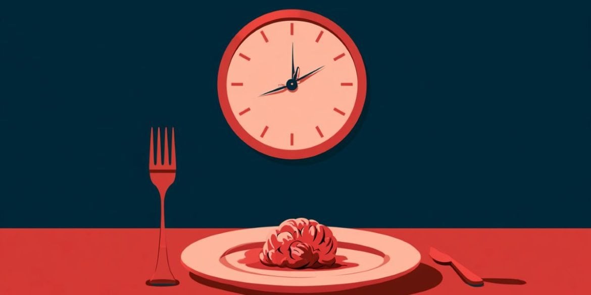 This shows a clock and a brain on a plate.