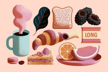 This shows coffee and food items.