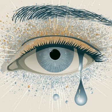 This shows a crying eye.