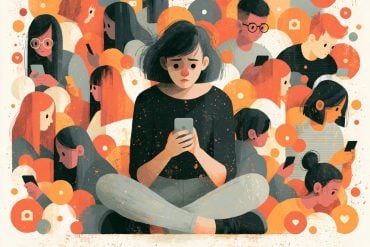 This shows a teen on a phone, looking anxious.
