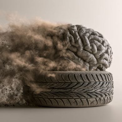 This shows a tire and a brain.