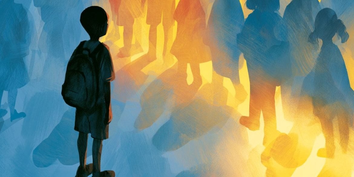 This shows the shadow of a child.