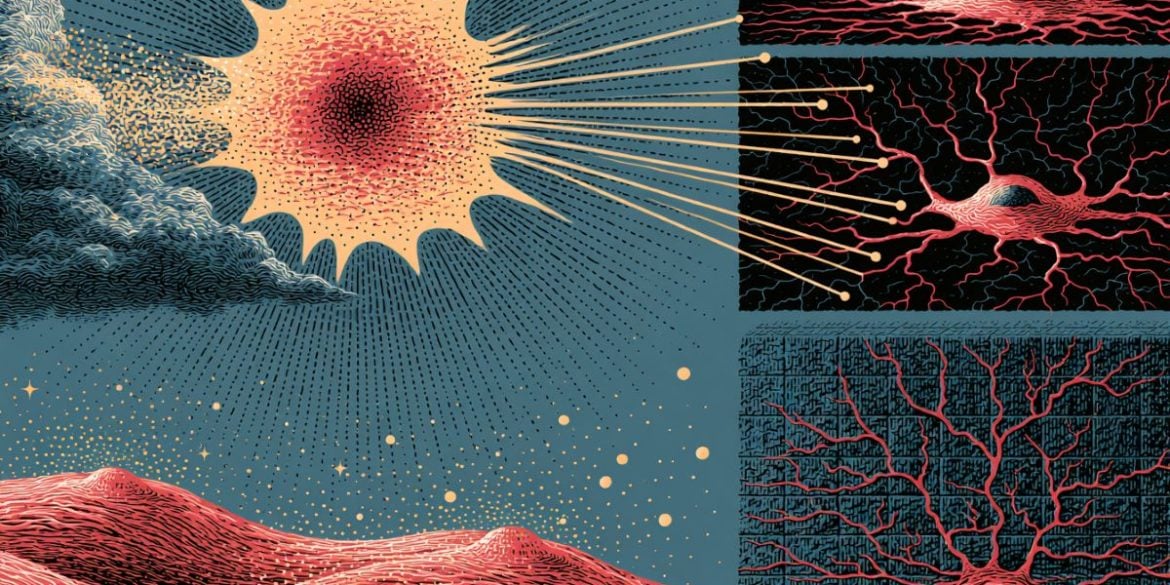 This shows neurons and an eye.