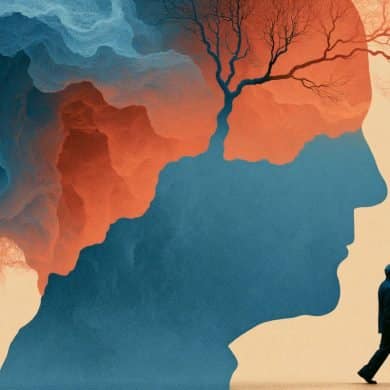 This shows a head and a person walking.