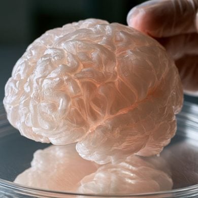 This shows a brain model.