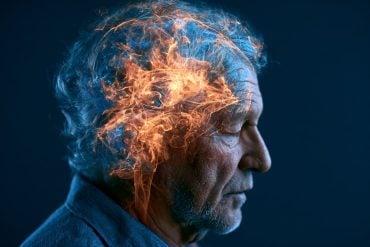 This shows a man and a brain.