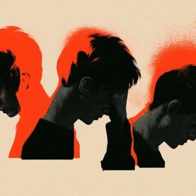 This shows a stressed person.