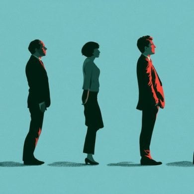 This shows people standing straight.