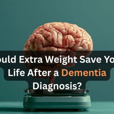 This shows a brain on a scale.
