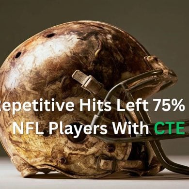 This shows an old football helmet.