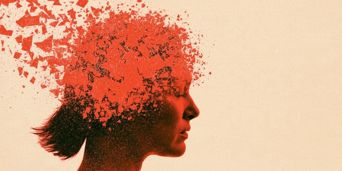 This shows the outline of a woman's head.