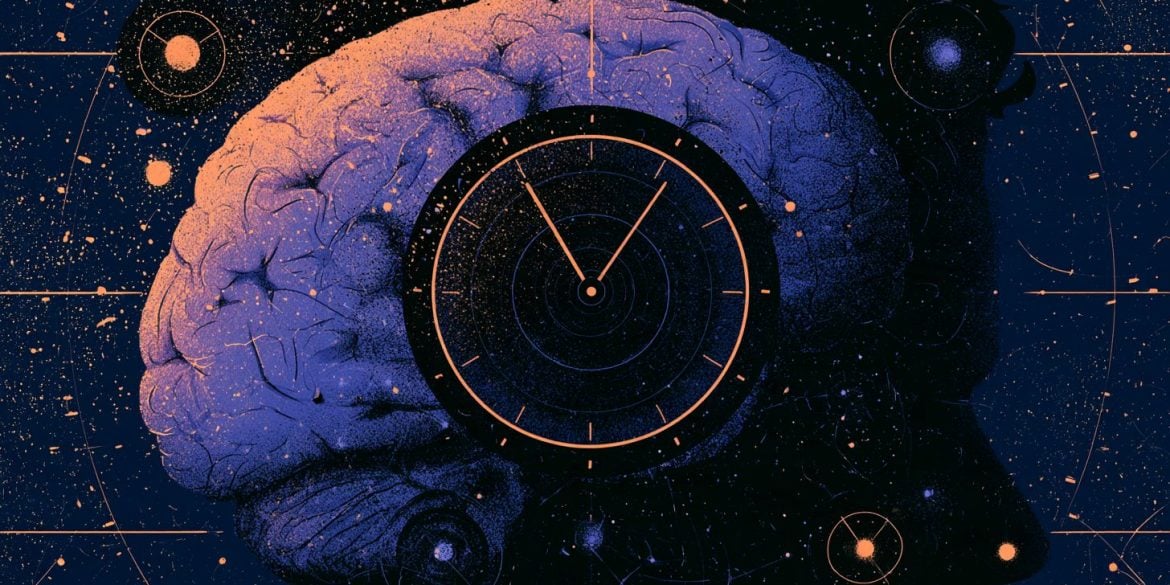 This shows a clock and a head.