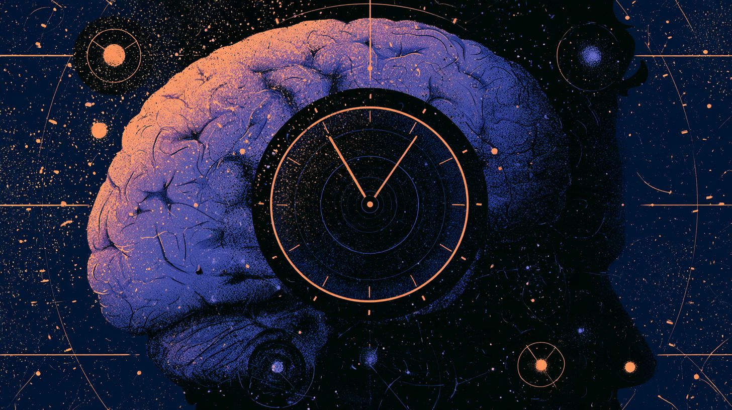 This shows a clock and a head.