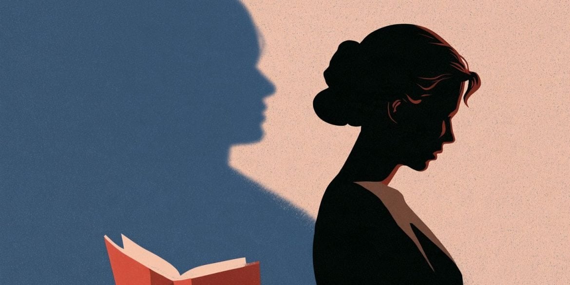 This shows a person and abook.