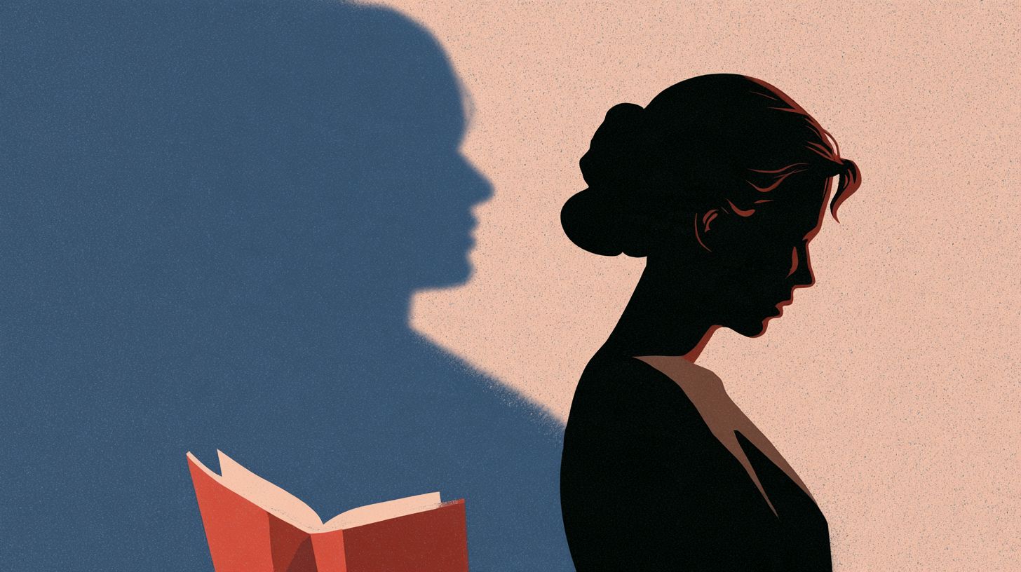 This shows a person and abook.